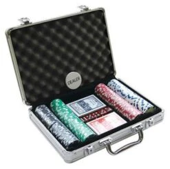 TACTIC Mallette De 200 Jetons - Dice - Alu -Rouge et Noir Magasin mallette de 200 jetons dice alu mallette de poker aluminium 839490
