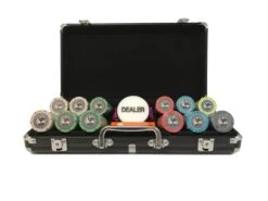 Mallette Poker - 300 Jetons Céramique -Rouge et Noir Magasin mallette poker 300 jetons ceramique coffret de poker de luxe cadeau bel objet 205999