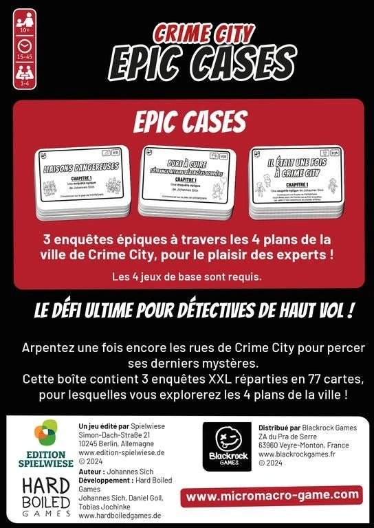 Micro Macro - Extension - Epic Cases Micro Macro - Extension - Epic Cases -Rouge et Noir Magasin micro macro extension epic cases jeu de plateau de strategie cooperatif 734092