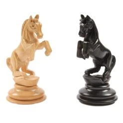 Pièces Cavalier Cabré - Ebène -Rouge et Noir Magasin pieces cavalier cabre ebene le jeu dechecs pieces dechecs classiques cadeau bel objet 530686