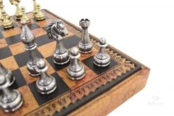 Pièces D'échecs En Métal - Flowered - Fait à La Main 9 Pièces D'échecs En Métal - Flowered - Fait à La Main -Rouge et Noir Magasin pieces dechecs en metal flowered fait a la main jeu dechecs pieces dechecs classiques et decoratives 431082