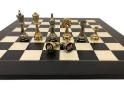 Pièces D'échecs En Métal - Flowered - Fait à La Main