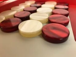 Pions De Backgammon En Acetate Nacrés - Ivoire / Rouge -Rouge et Noir Magasin pions de backgammon en acetate nacres ivoire rouge pions de backgammon cadeau bel objet 718299