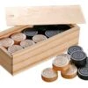 Pions De Dames / Backgammon En Bois Moulurés