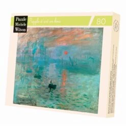 Puzzle Bois Michèle Wilson - 80 Pièces - Impression Soleil Levant - Monet