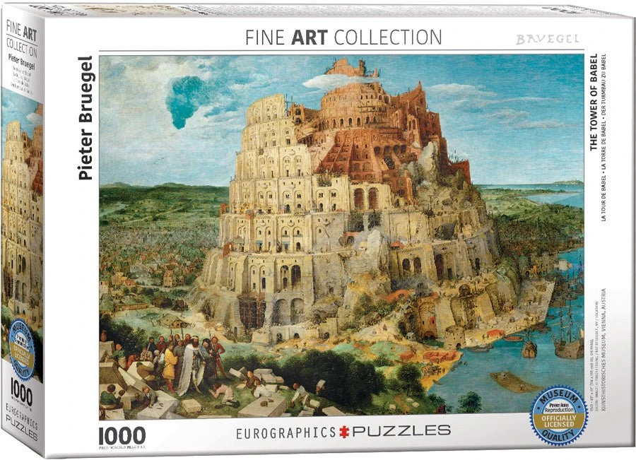 Puzzle Eurographics - 1000 p - La Tour de Babel - Pieter Bruegel Puzzle Eurographics - 1000 P - La Tour De Babel - Pieter Bruegel -Rouge et Noir Magasin puzzle eurographics 1000 p la tour de babel pieter bruegel puzzle en carton 188785