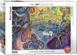 Puzzle Eurographics - 1000 P - Le Cheval De Cirque - Chagall -Rouge et Noir Magasin puzzle eurographics 1000 p le cheval de cirque chagall puzzle en carton 365441