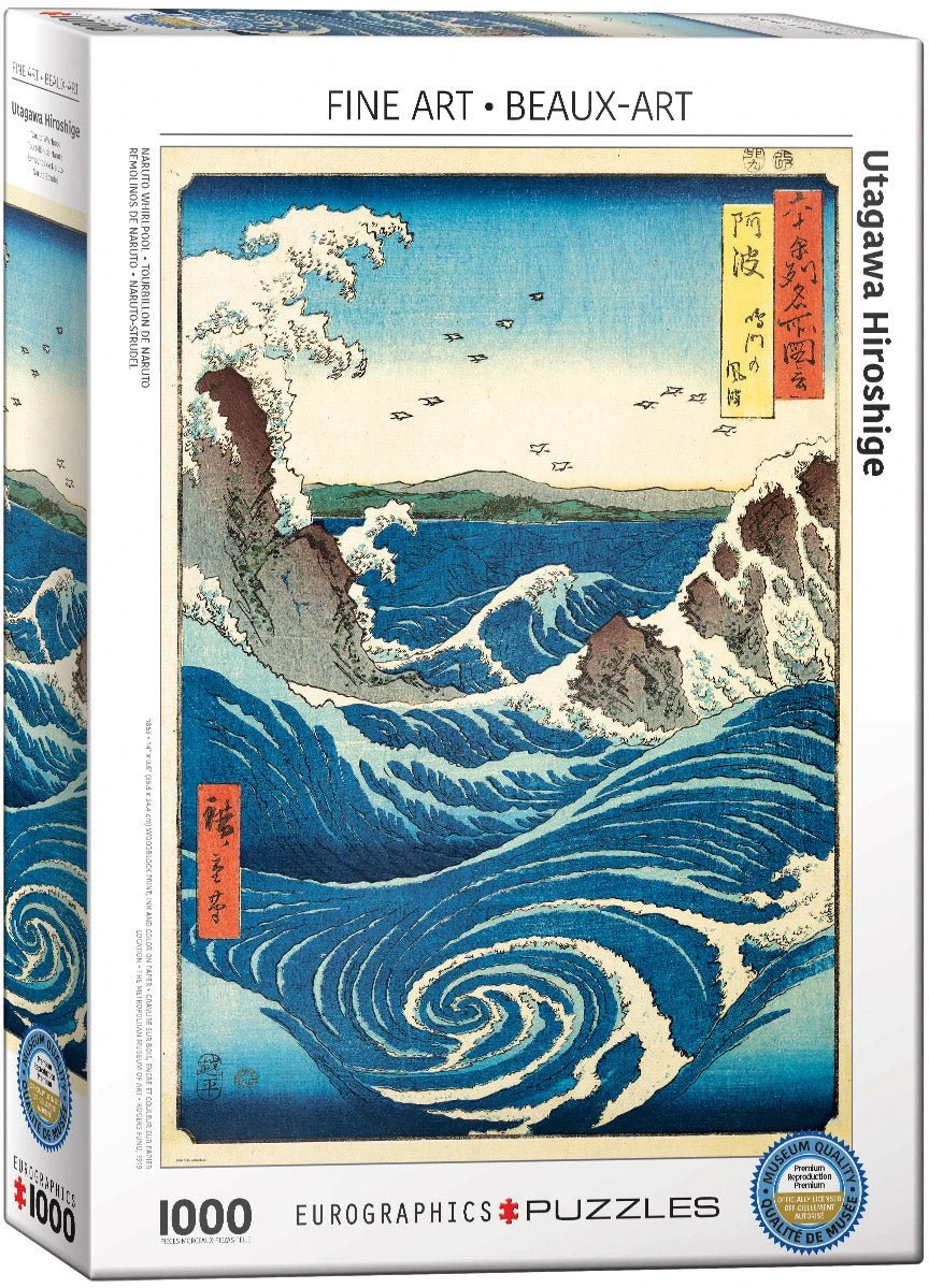Puzzle Eurographics - 1000 p - Tourbillon de Naruto - Utagawa Hiroshige Puzzle Eurographics - 1000 P - Tourbillon De Naruto - Utagawa Hiroshige -Rouge et Noir Magasin puzzle eurographics 1000 p tourbillon de naruto utagawa hiroshige puzzle en carton 758937