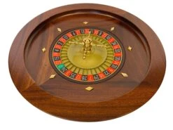 Roulette Romagnoli - Acajou - 45 Cm -Rouge et Noir Magasin roulette romagnoli acajou 45 cm roulette simple en bois 712273
