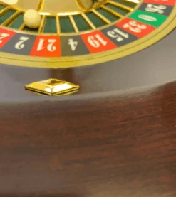 Roulette Romagnoli - Acajou - 60 Cm -Rouge et Noir Magasin roulette romagnoli acajou 60 cm roulette simple en bois cadeau bel objet 397000