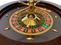 Roulette Romagnoli - Acajou - 60 Cm -Rouge et Noir Magasin roulette romagnoli acajou 60 cm roulette simple en bois cadeau bel objet 865040