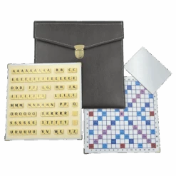 Scrabble Cuir Vegan - Magnétique - Marron