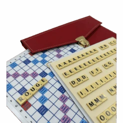 Scrabble Cuir Vegan - Magnétique - Rouge -Rouge et Noir Magasin scrabble cuir vegan magnetique rouge jeux de lettres et de chiffres cadeau bel objet 893809