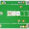 Tapis De Poker Néoprène Vert - 126 X 57 Cm