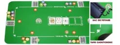 Tapis De Poker Néoprène Vert - 126 X 57 Cm