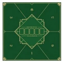 Tapis De Poker "Old Fashioned" Carré - 83 X 83 Cm - Jersey Néoprène