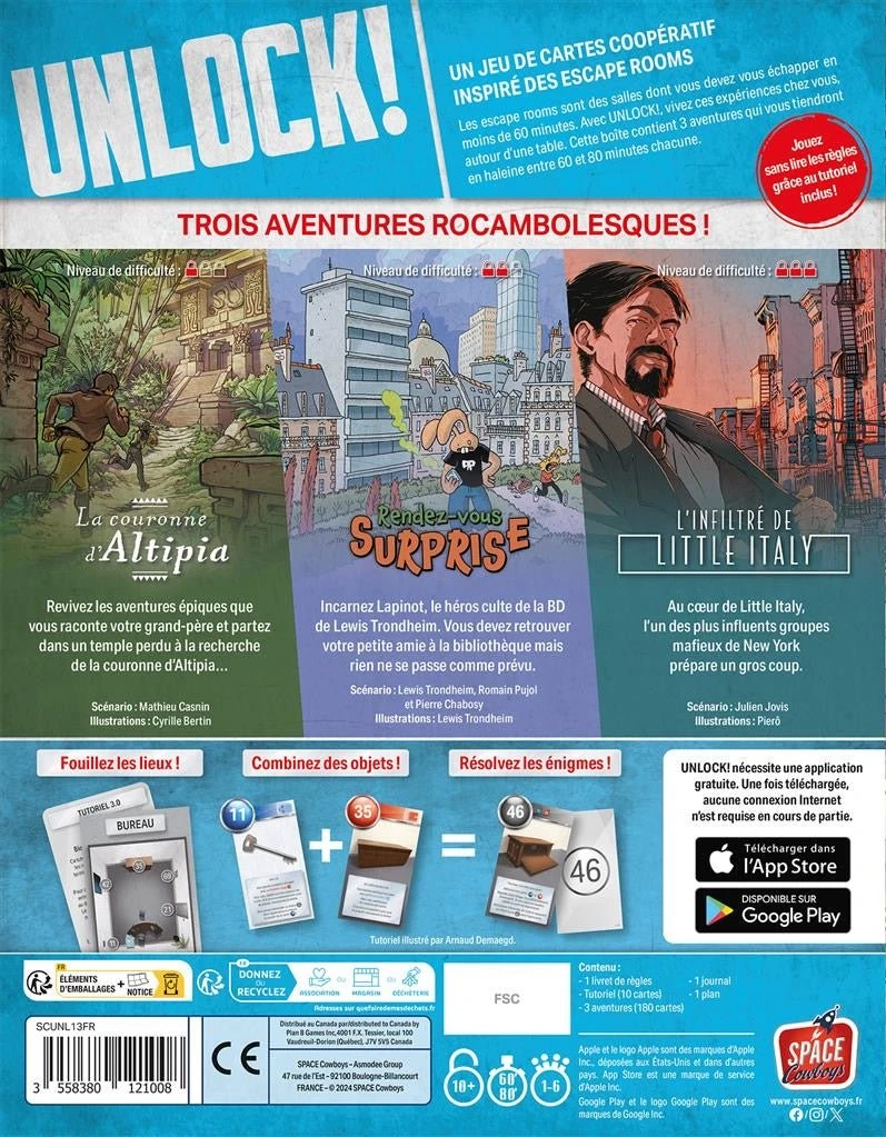 Unlock ! - Risky Adventures ASMODEE Unlock ! - Risky Adventures -Rouge et Noir Magasin unlock risky adventures jeu de plateau de strategie cooperatif 357228